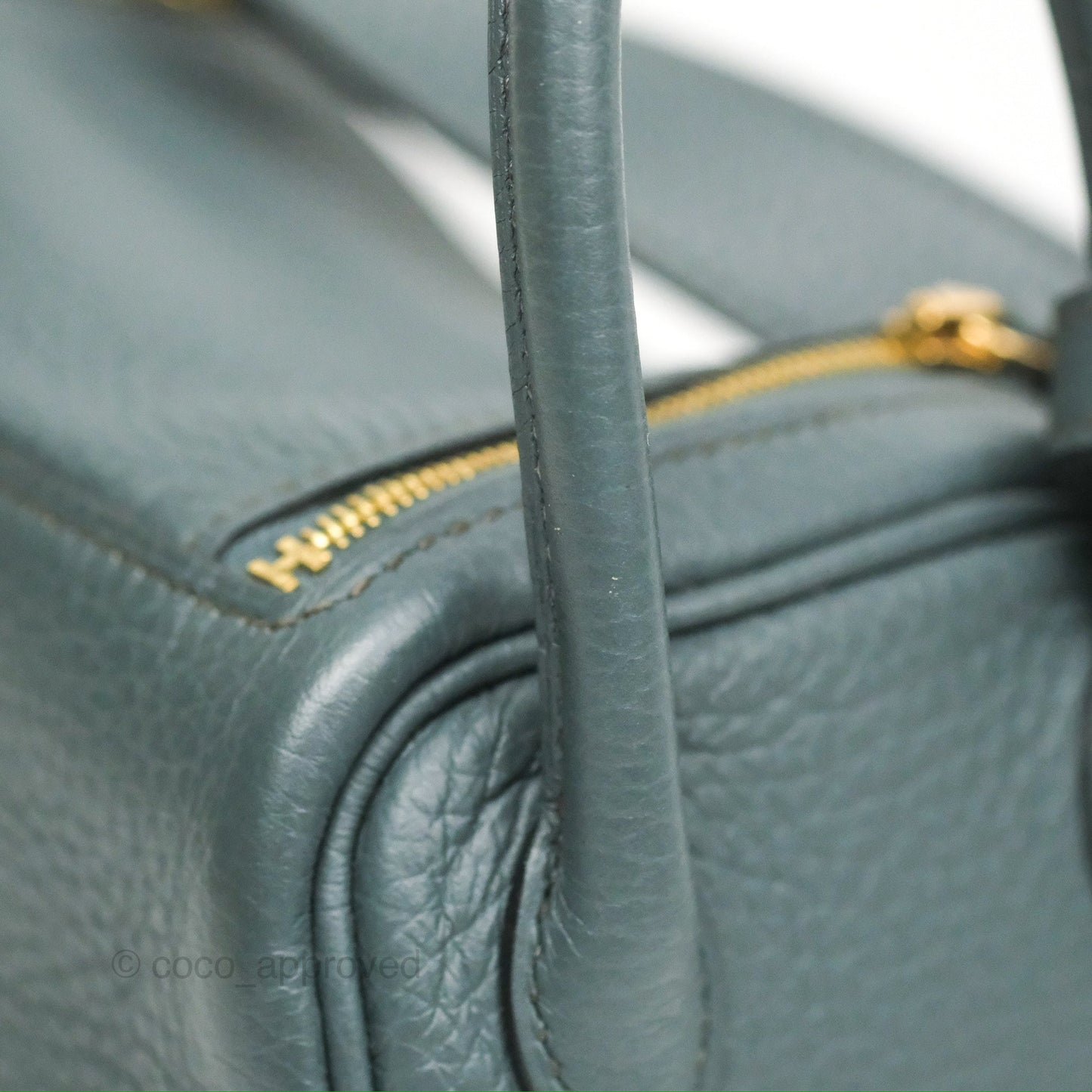 Hermès Mini Lindy 20 Bleu Orage Clemence Gold Hardware
