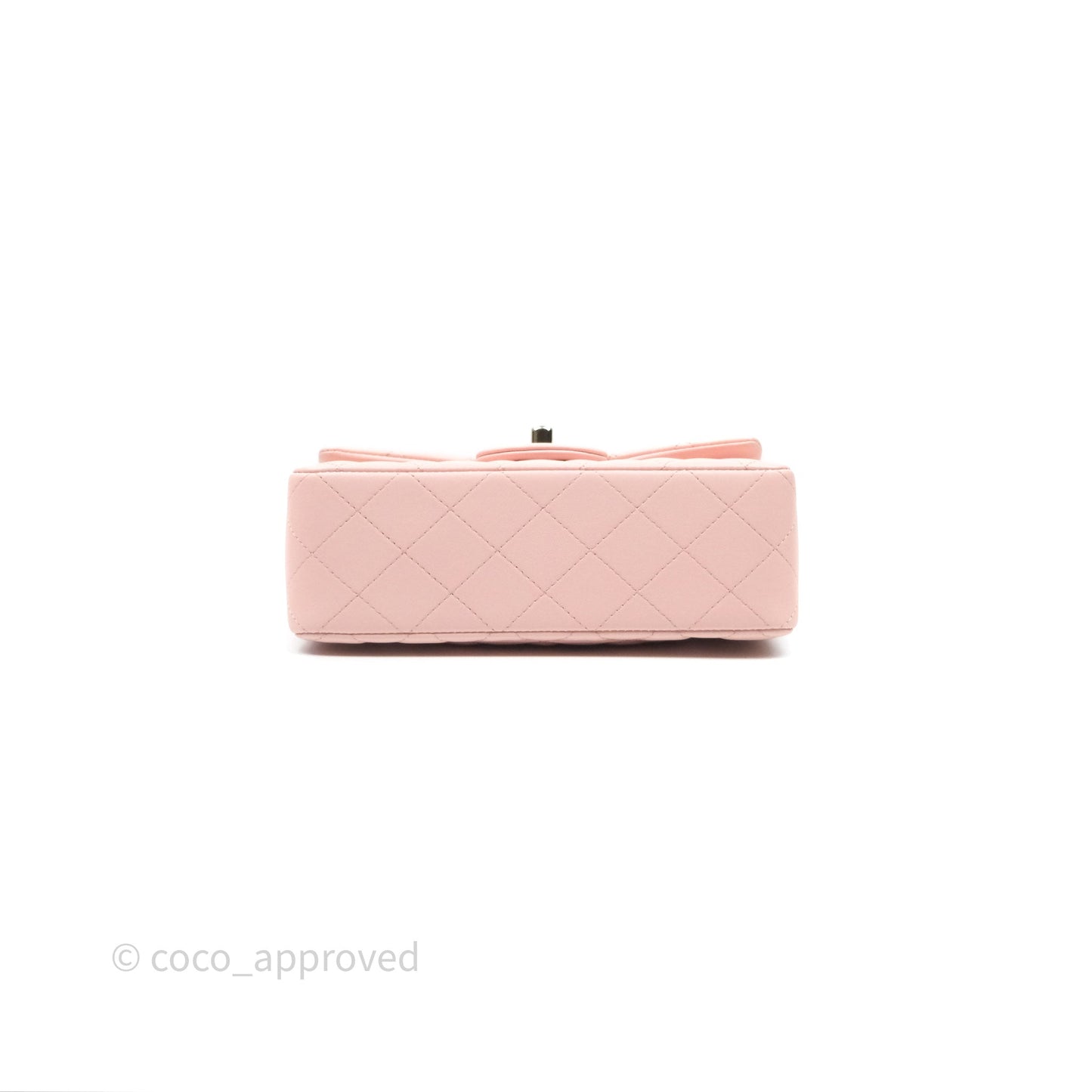 Chanel Top Handle Mini Rectangular Flap Pink Lambskin Gold Hardware
