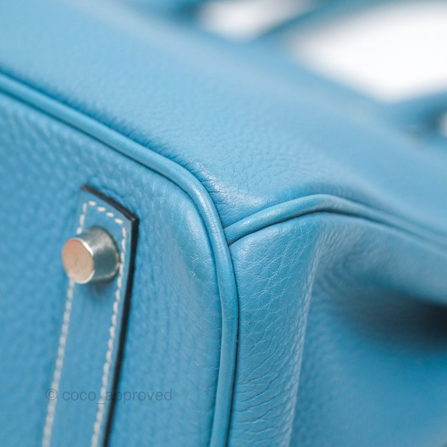 Hermès Birkin 30 Blue Jean Togo Palladium Hardware