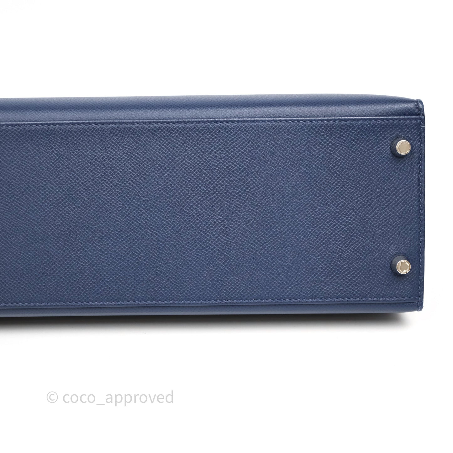 Hermes Kelly 32 Bleu Saphir 73 Epsom Palladium Hardware