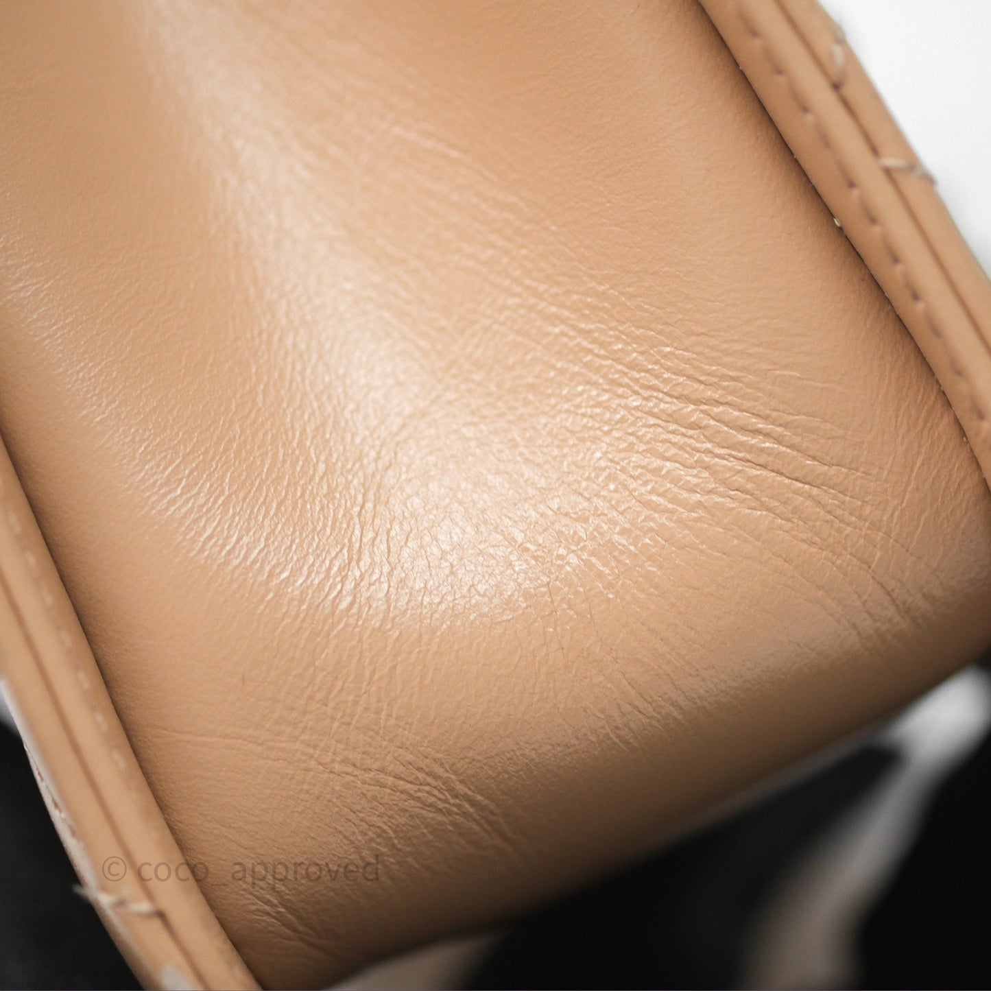 Chanel Quilted Mini Perfect Fit Adjustable Beige Calfskin Gold Hardware