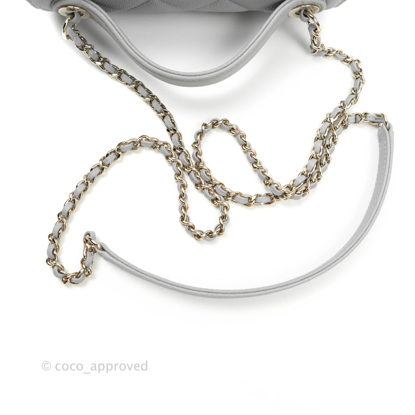 Chanel Quilted Small Business Affinity Flap Grey Caviar Gold Hardware
