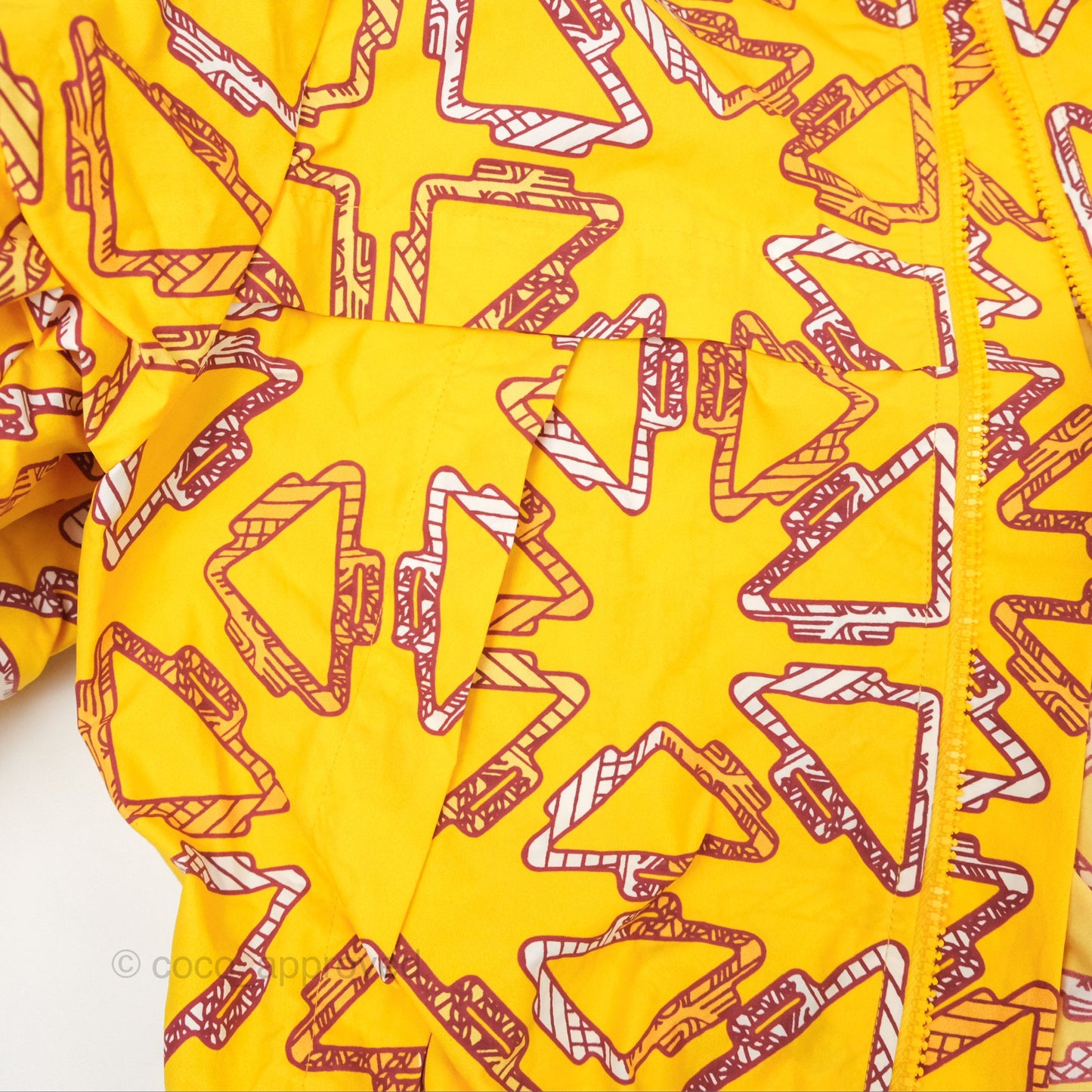 Hermes "Tatersales" Short Beach Windbreaker Jaune Tournesol Size 36