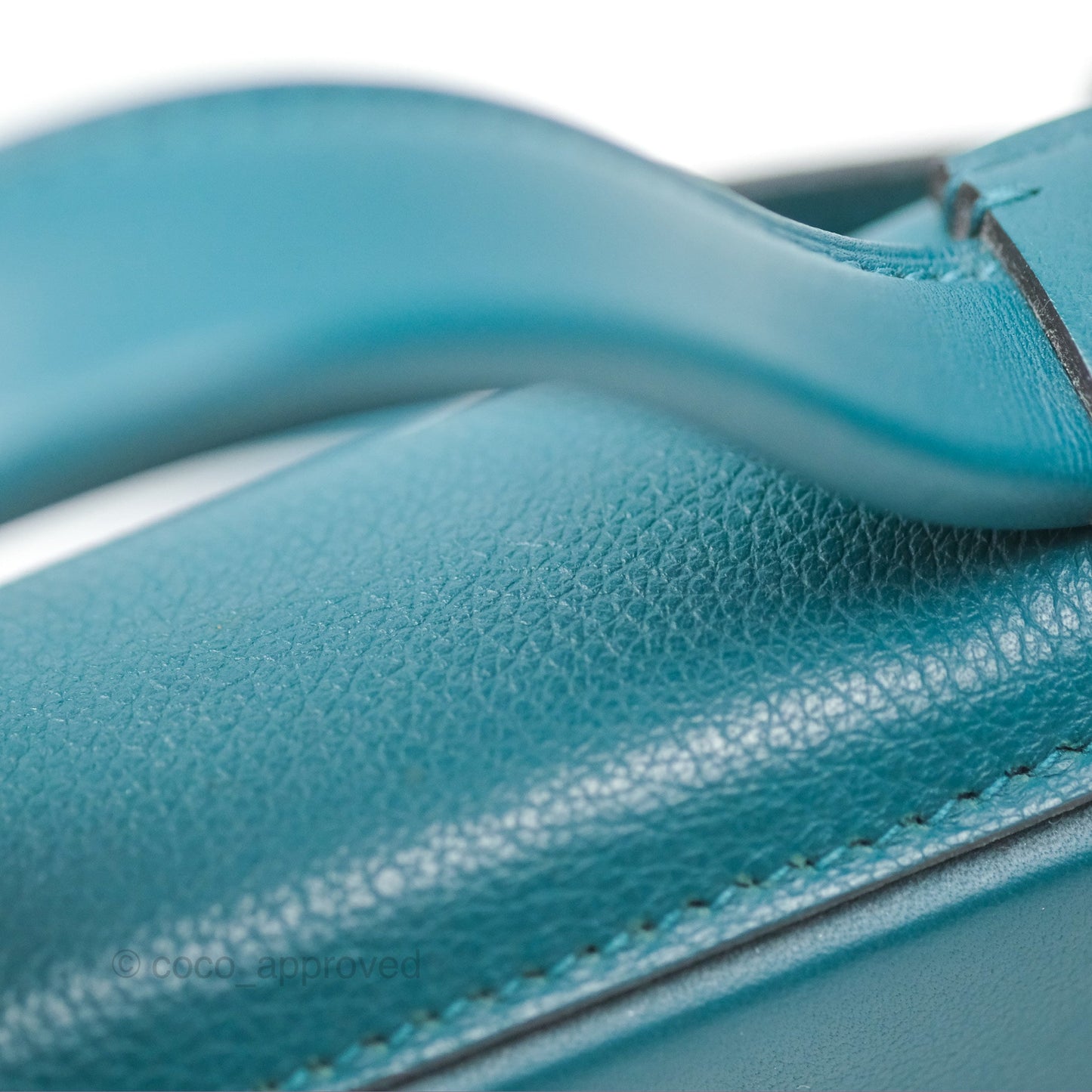 Hermès 24/24 21 Mini Vert Bosphore Evercolor Swift Palladium Hardware