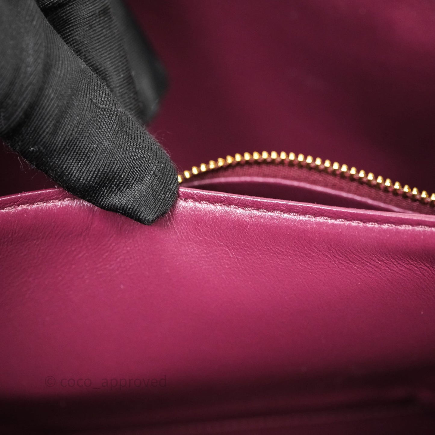 Celine Medium Triomphe Acai Burgundy Shiny Calfskin Gold Hardware