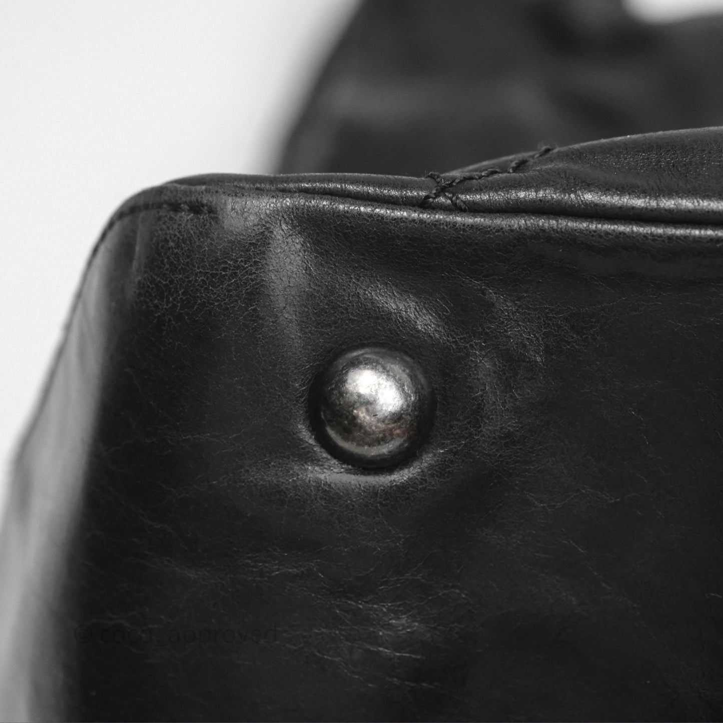 Chanel Quilted Coco Supple Hobo Black Aged Calfskin Ruthenium Hardware