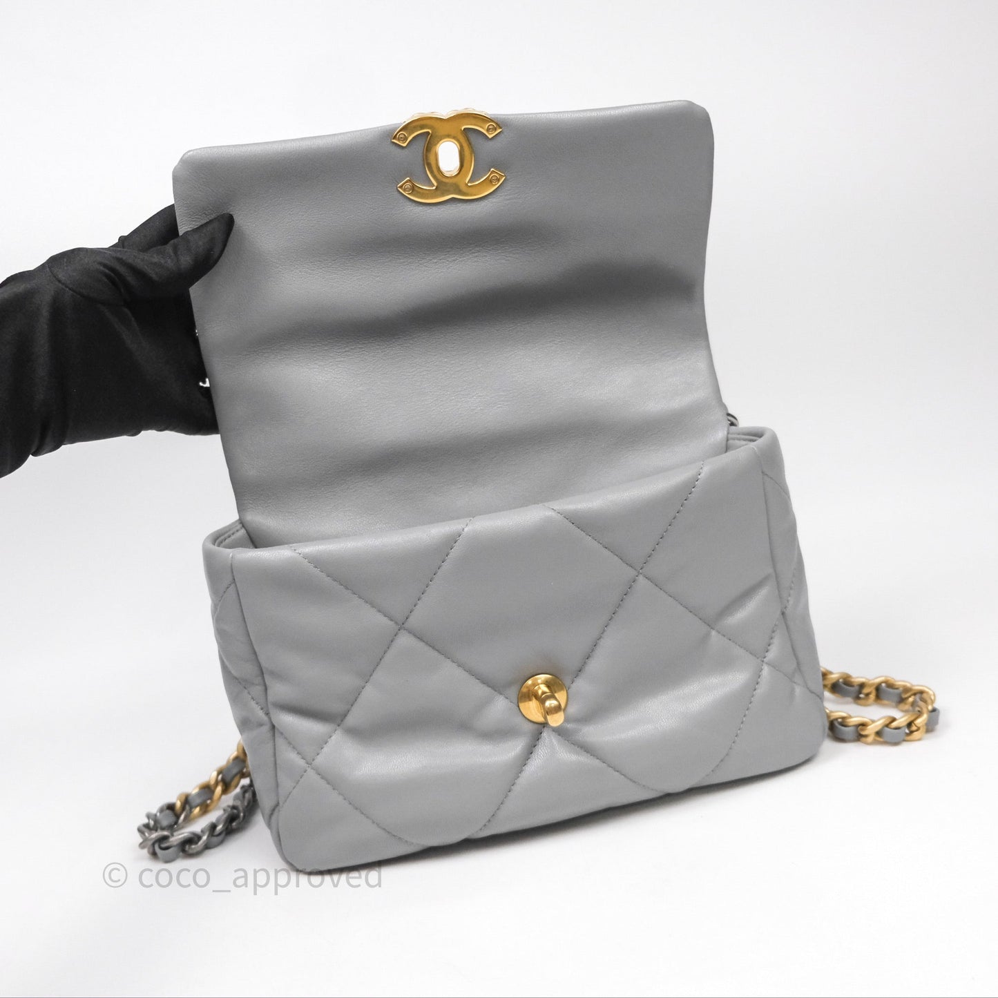 Chanel 19 Small Grey Mixed Hardware