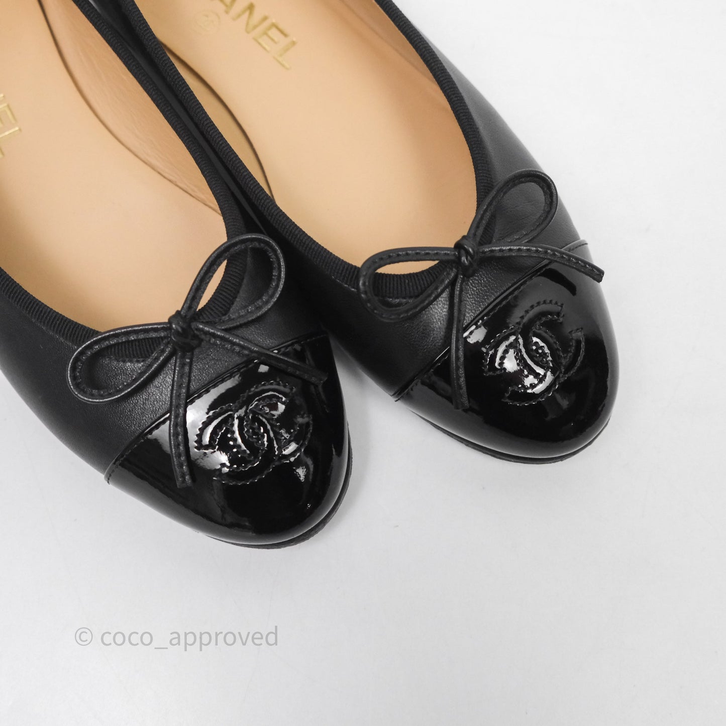 Chanel Ballet Flats Black Size 36.5
