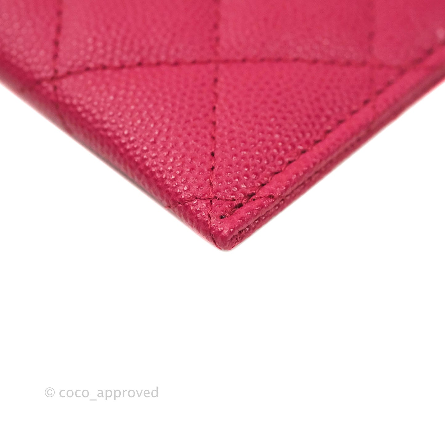 Chanel Classic Caviar Flat Card Holder Pink Gold Hardware 21A