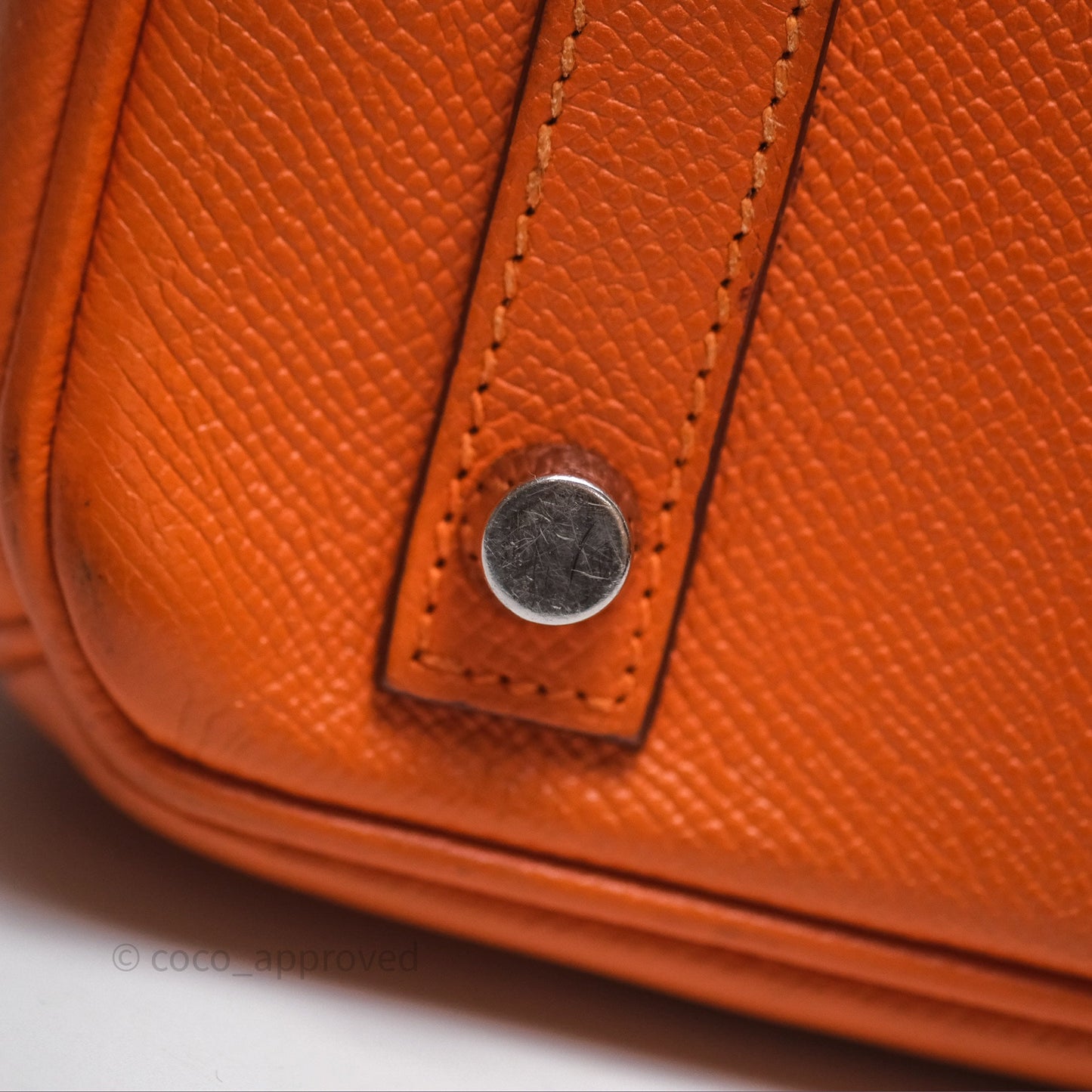 Hermès Birkin 30 Retourne Orange Epsom Palladium Hardware