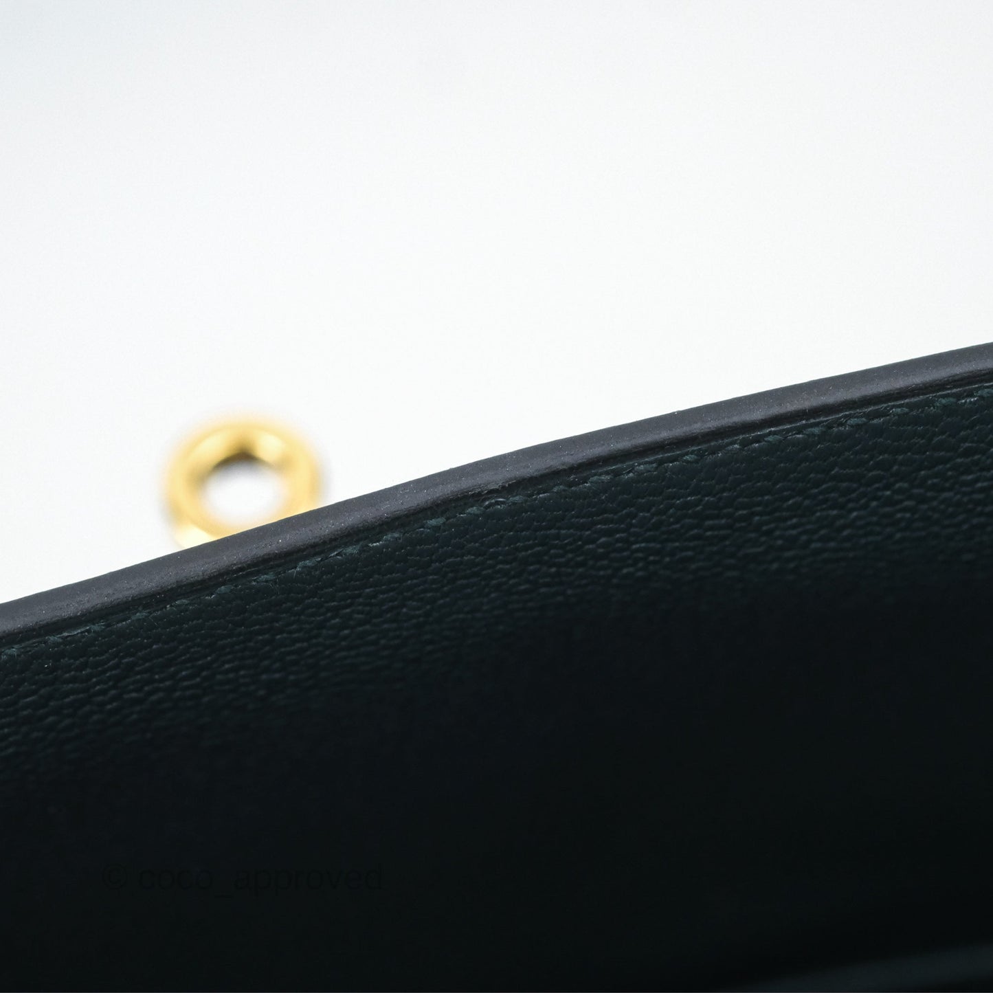 Hermès Kelly 28 Retourne Dark Green Clemence Gold Hardware