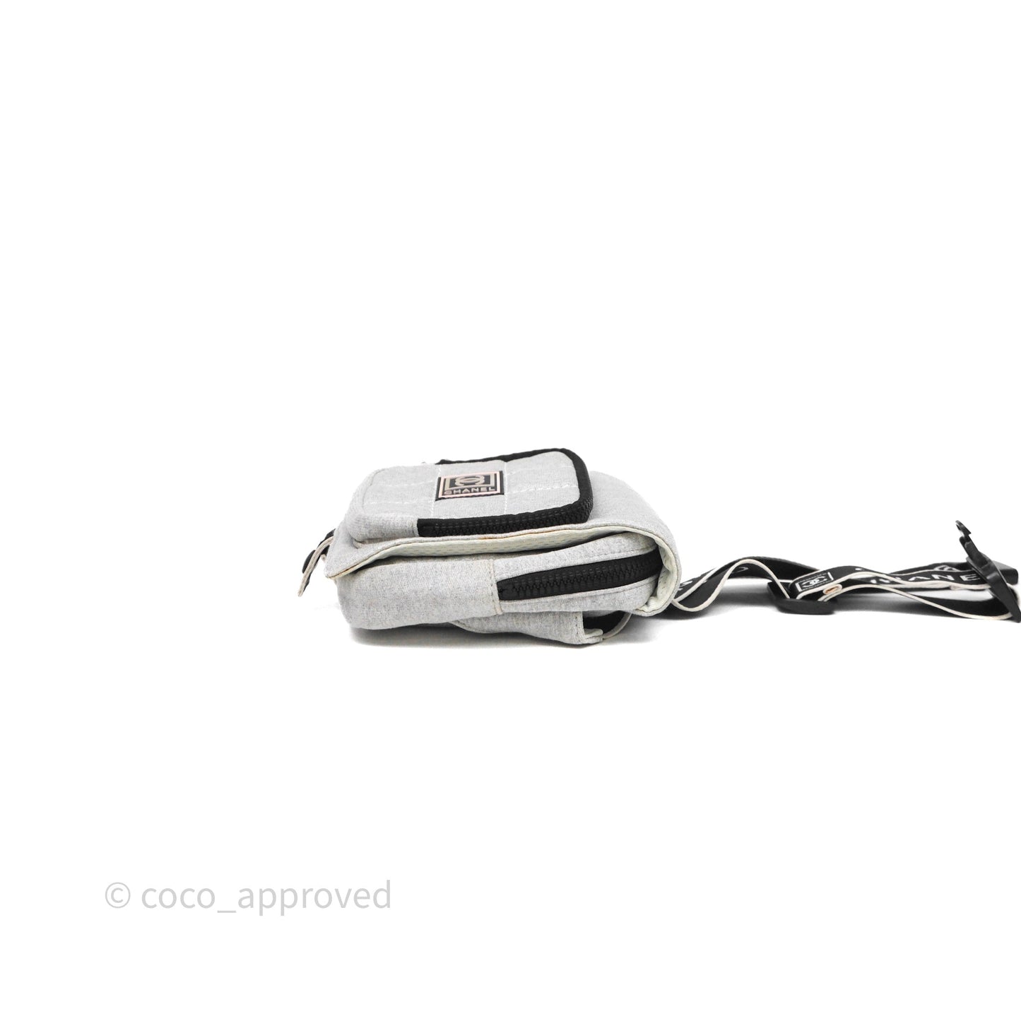 Chanel CC Logo Sport Waist Bag Grey