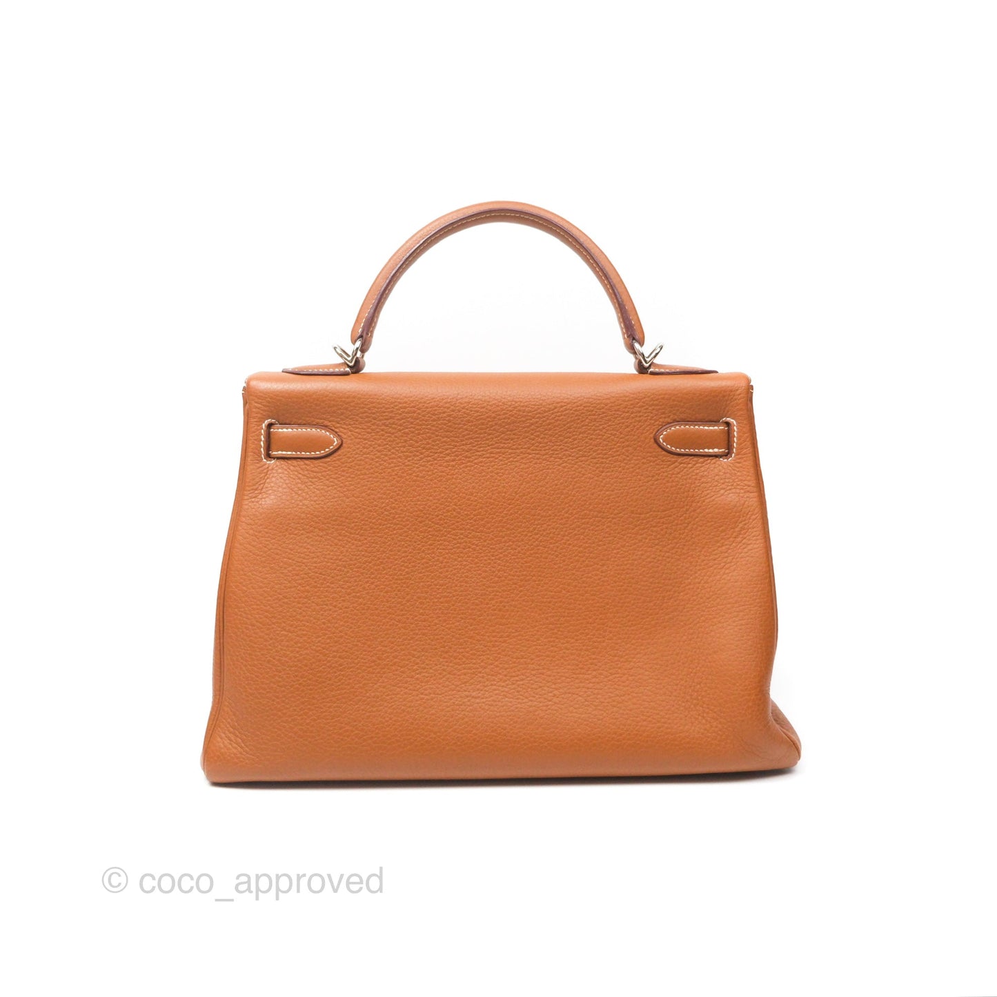 Hermès Kelly 32 Retourne Gold Togo Palladium Hardware