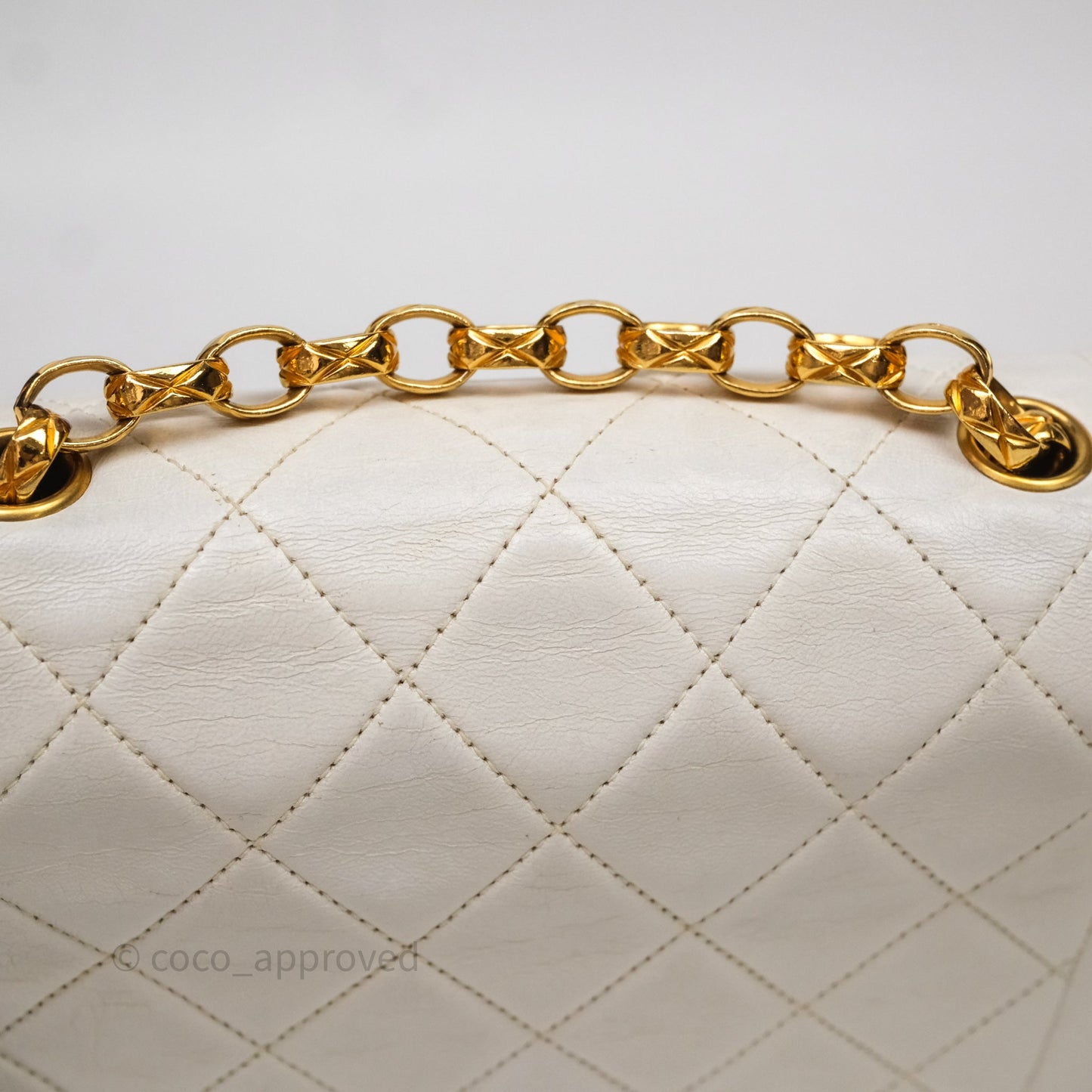 Chanel Vintage Mini Bijoux Chain Flap Bag White Gold Hardware