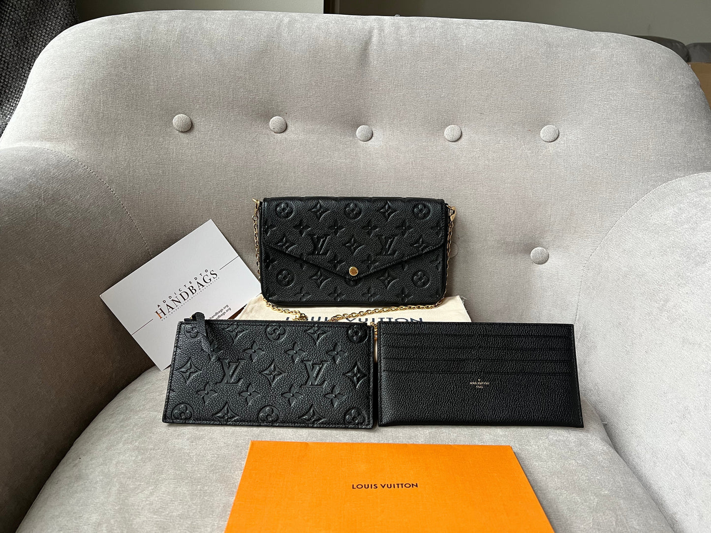 Louis Vuitton Felicie Pochette Black Empreinte Monogram (RRP £1160)
