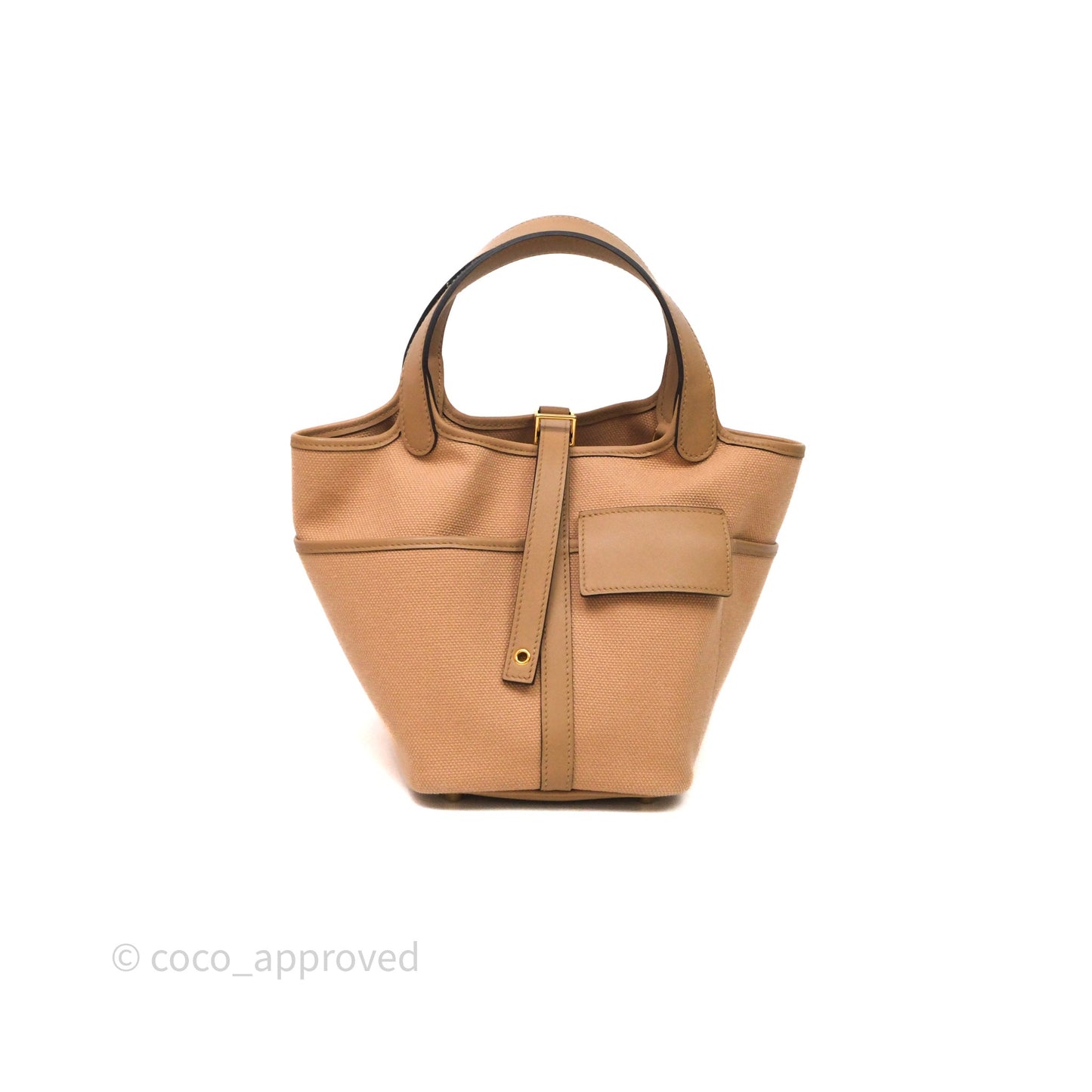 Hermes Picotin Lock 18 Cargo Pockets Chai 0M Goeland/Swift Gold Hardware