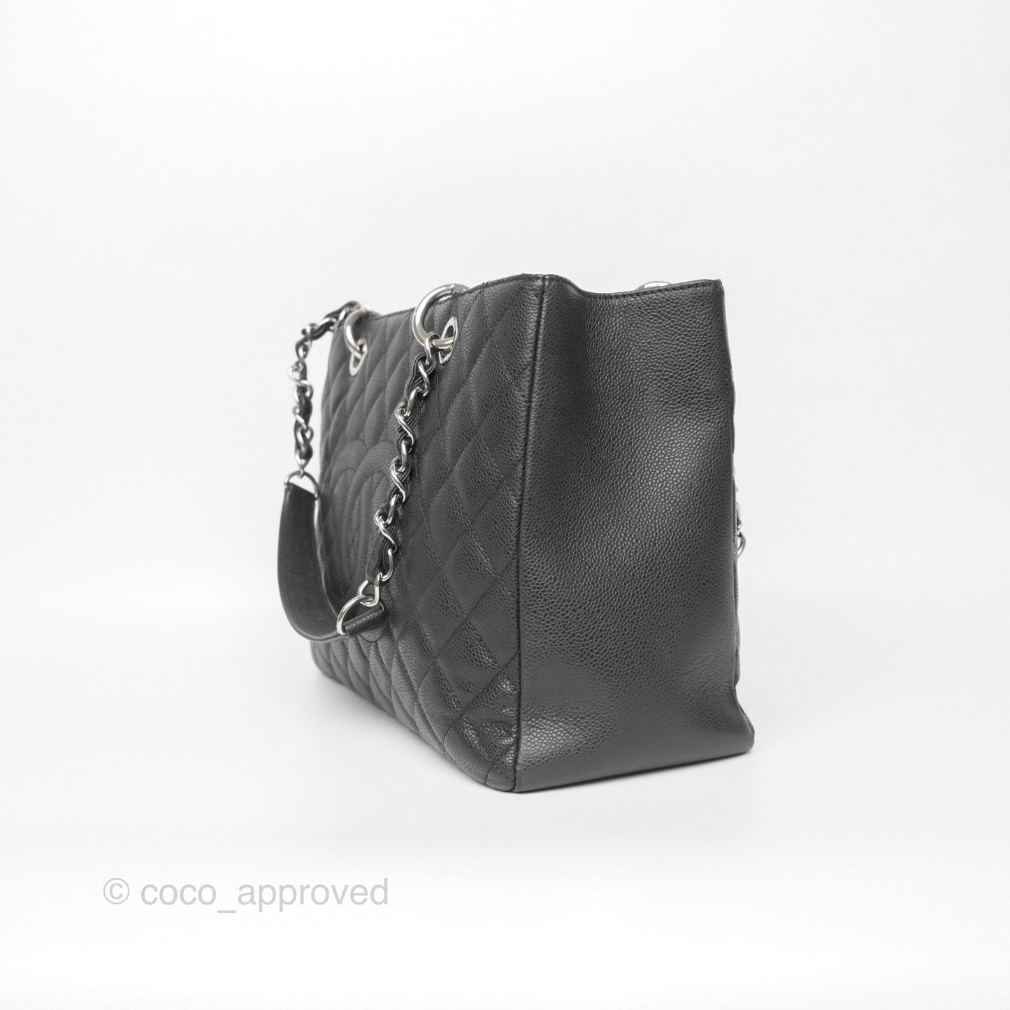 Chanel GST Black Caviar Silver Hardware