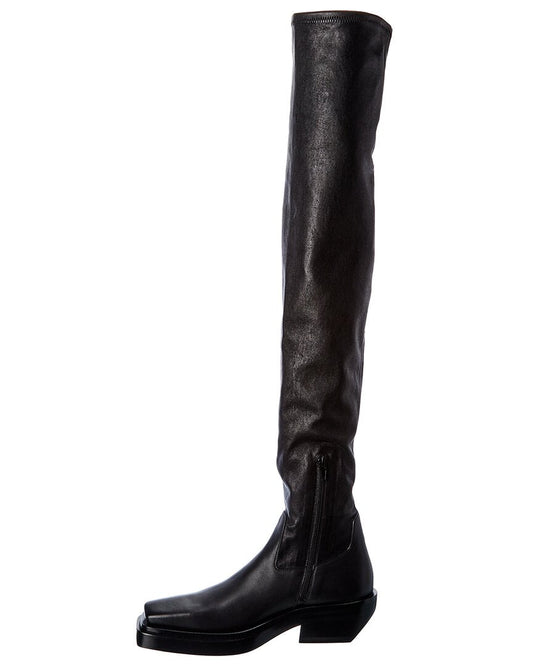Luxury Bottega Veneta The Lean Leather Over-The-Knee Boot