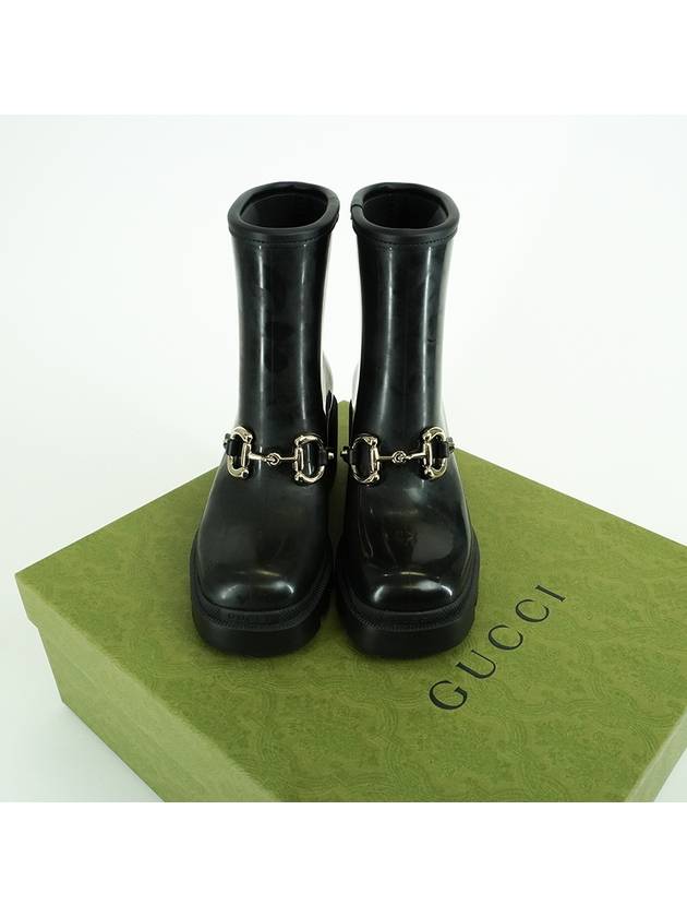 Luxury Gucci Trending 2025 Women's Horsebit Ankle Chelsea Boots Black