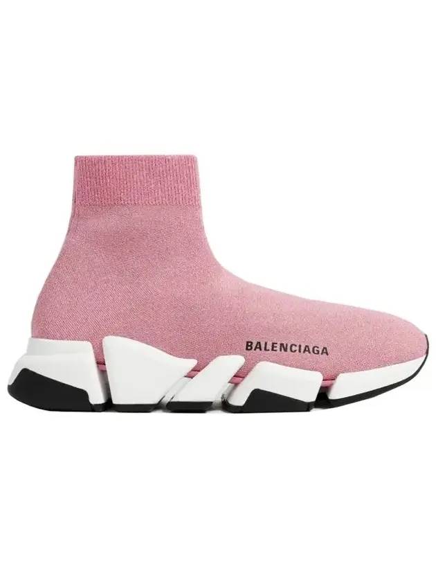 Luxury Balenciaga Speed 2.0 High Top Sneakers Pink