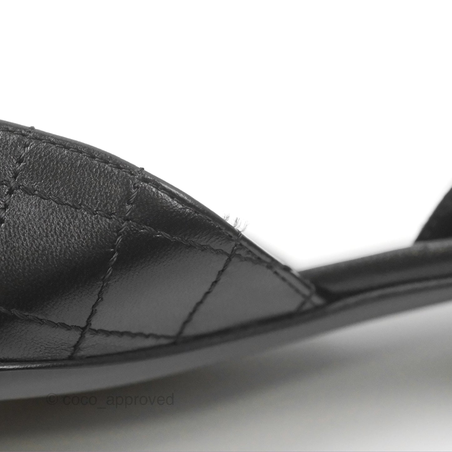 Chanel Camellia Slingback Flat Sandals Pointed Black Size 39