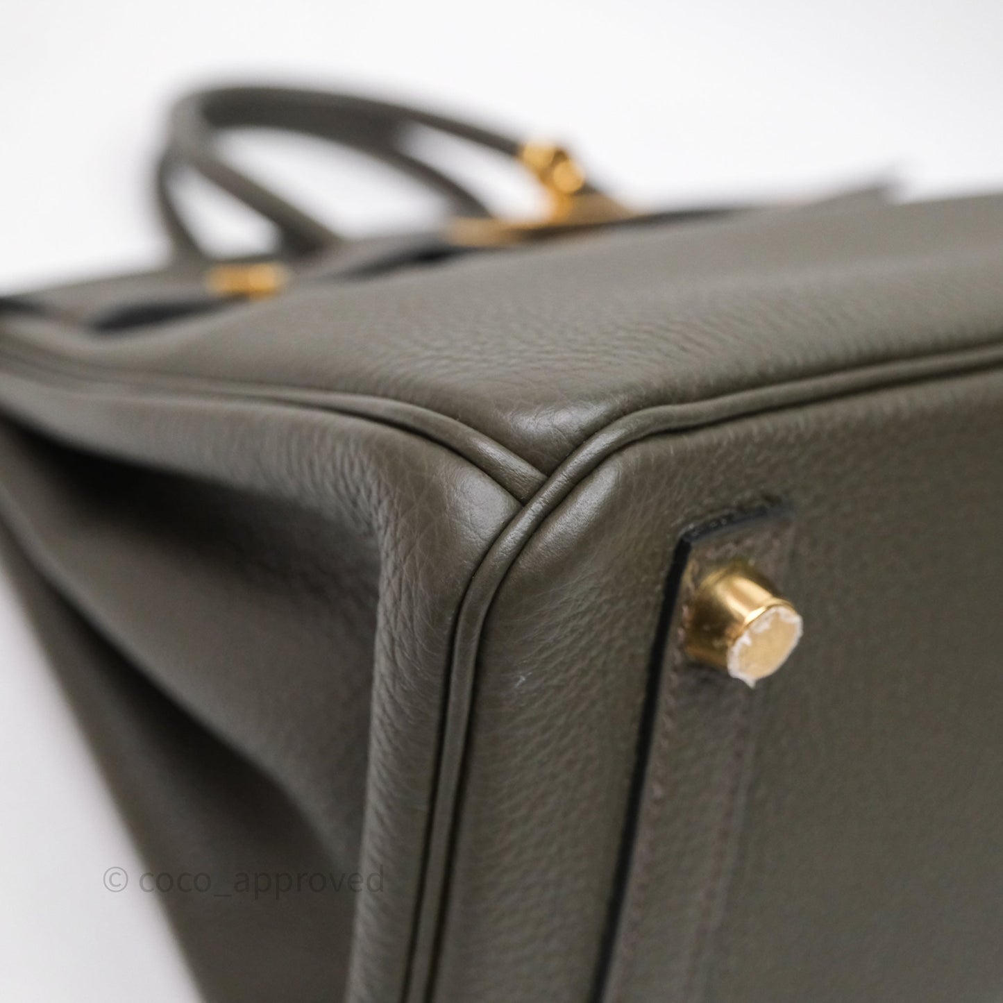 Hermès Birkin 25 Vert De Gris Togo Gold Hardware