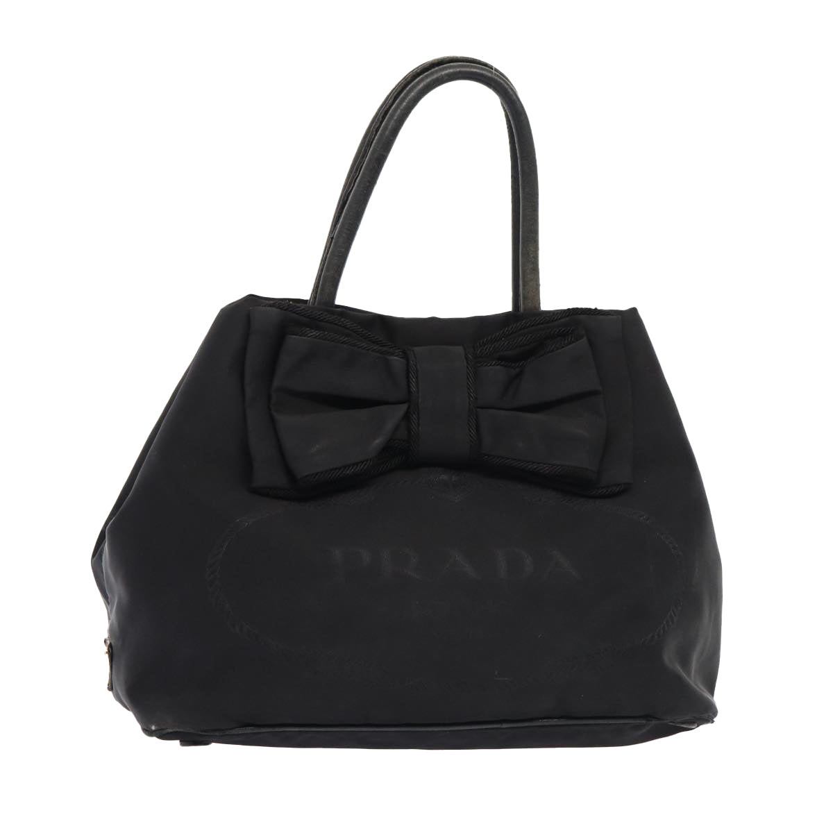 Luxury Prada Shoulder Bag Nylon Black Gold  87028
