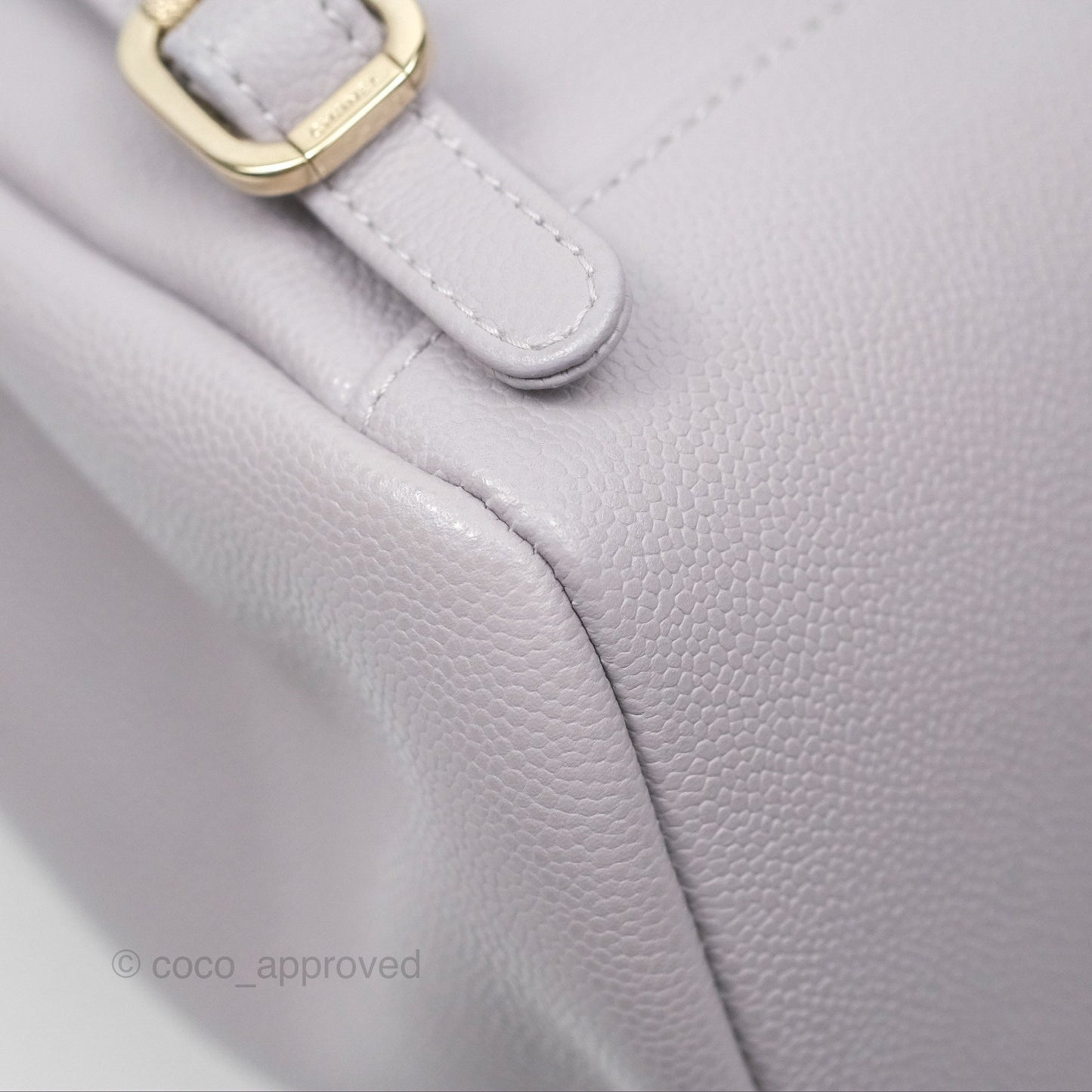 Chanel Mini Business Affinity Backpack Grey Caviar Gold Hardware 22B