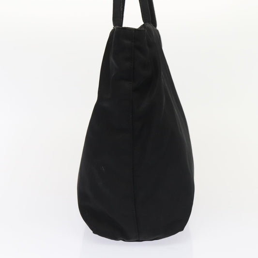 Luxury Prada Tote Bag Nylon Black Silver  87072