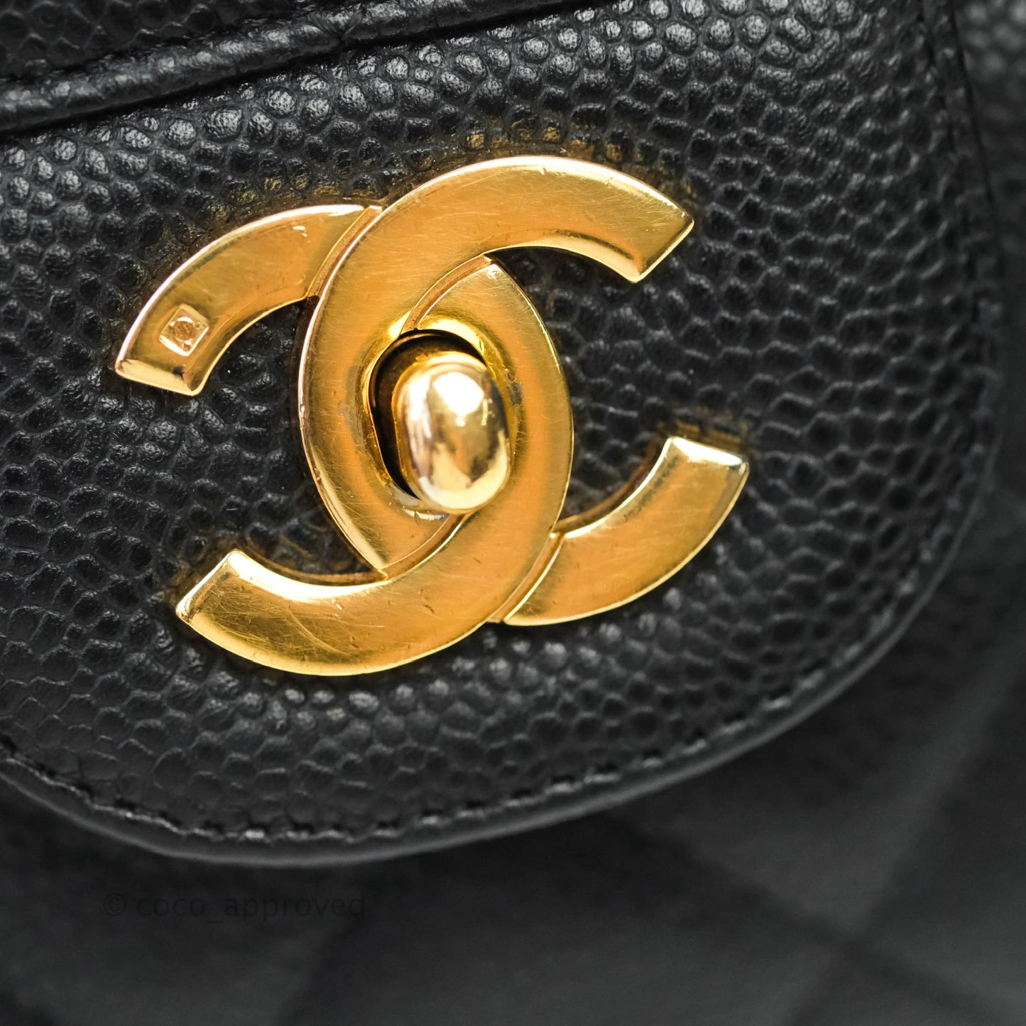 Chanel Classic Jumbo Single Flap Black Caviar 24K Gold Hardware⁣⁣