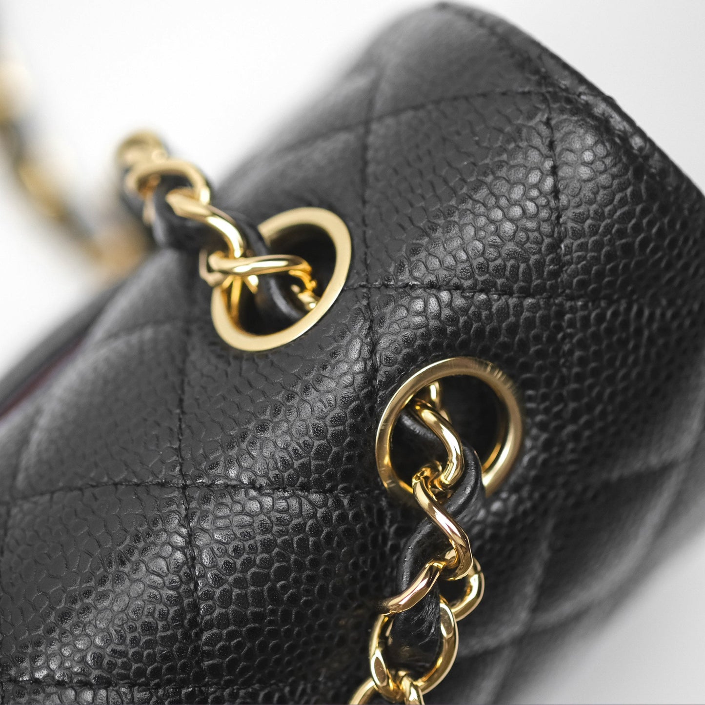 Chanel Classic M/L Medium Flap Quilted Black Caviar Gold Hardware