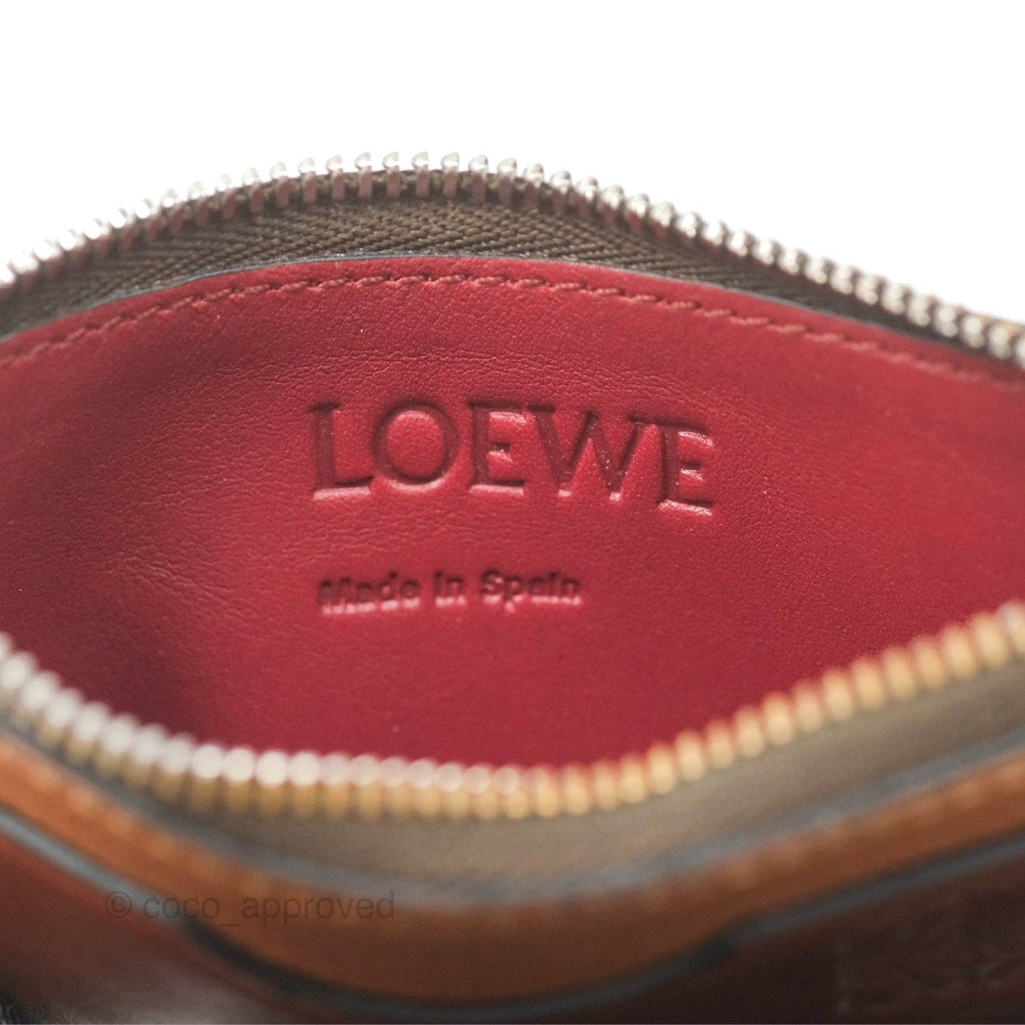Loewe Anagram Coin Card Holder Caramel/Pecan