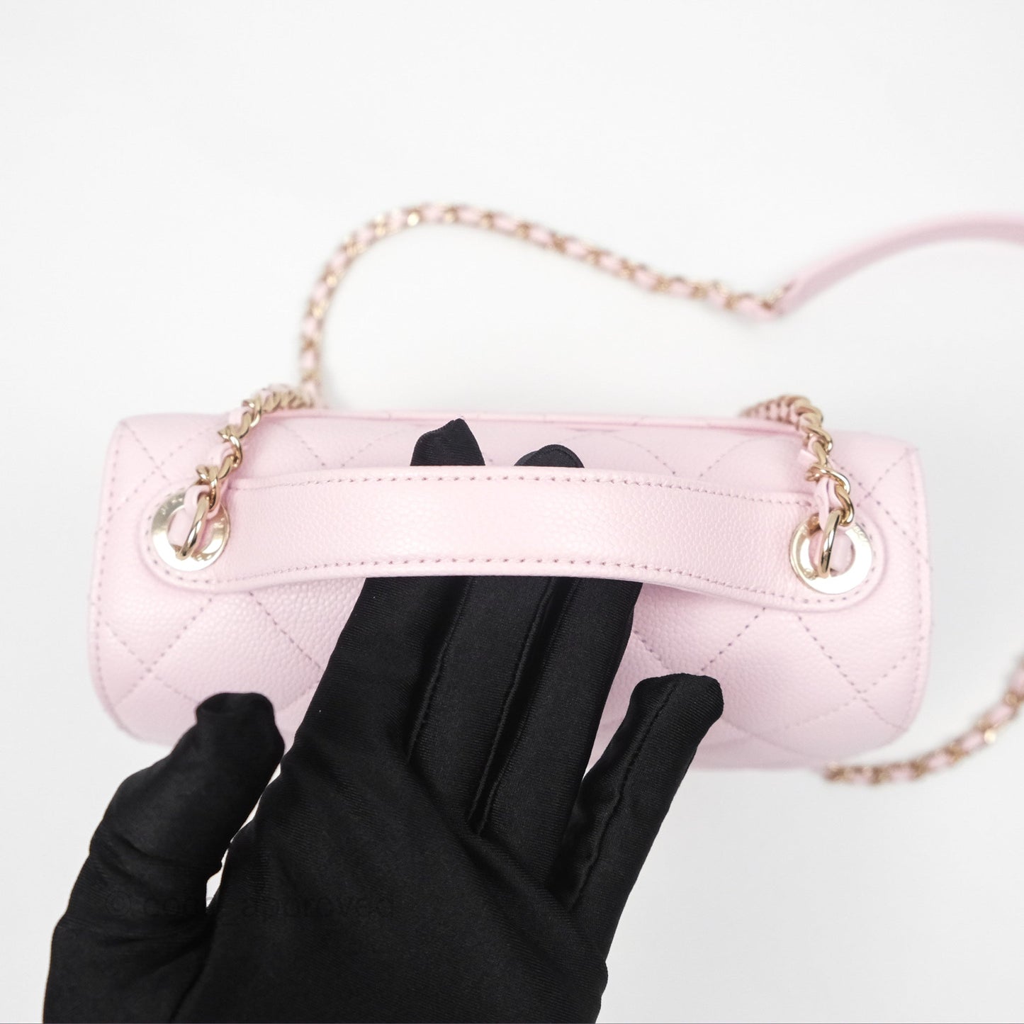 Chanel Quilted Small Business Affinity Flap Light Pink Caviar Gold Hardware