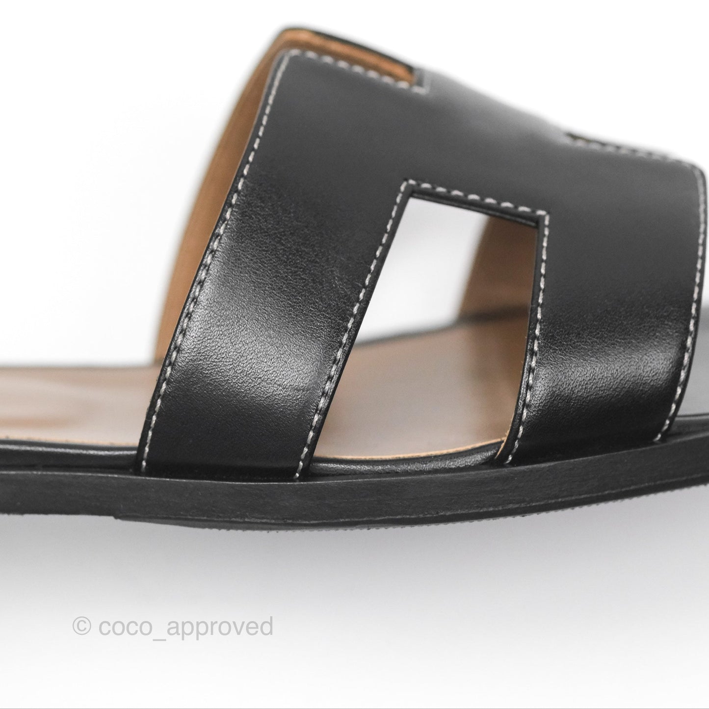 Hermès Oran Sandals in Black Size 39