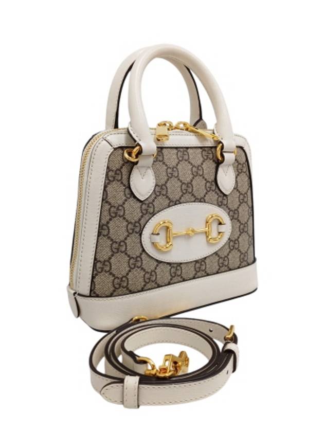 Luxury Gucci Trending 2025 640716 Horsebit White 1955 Mini Top Handle Tote Bag Strap