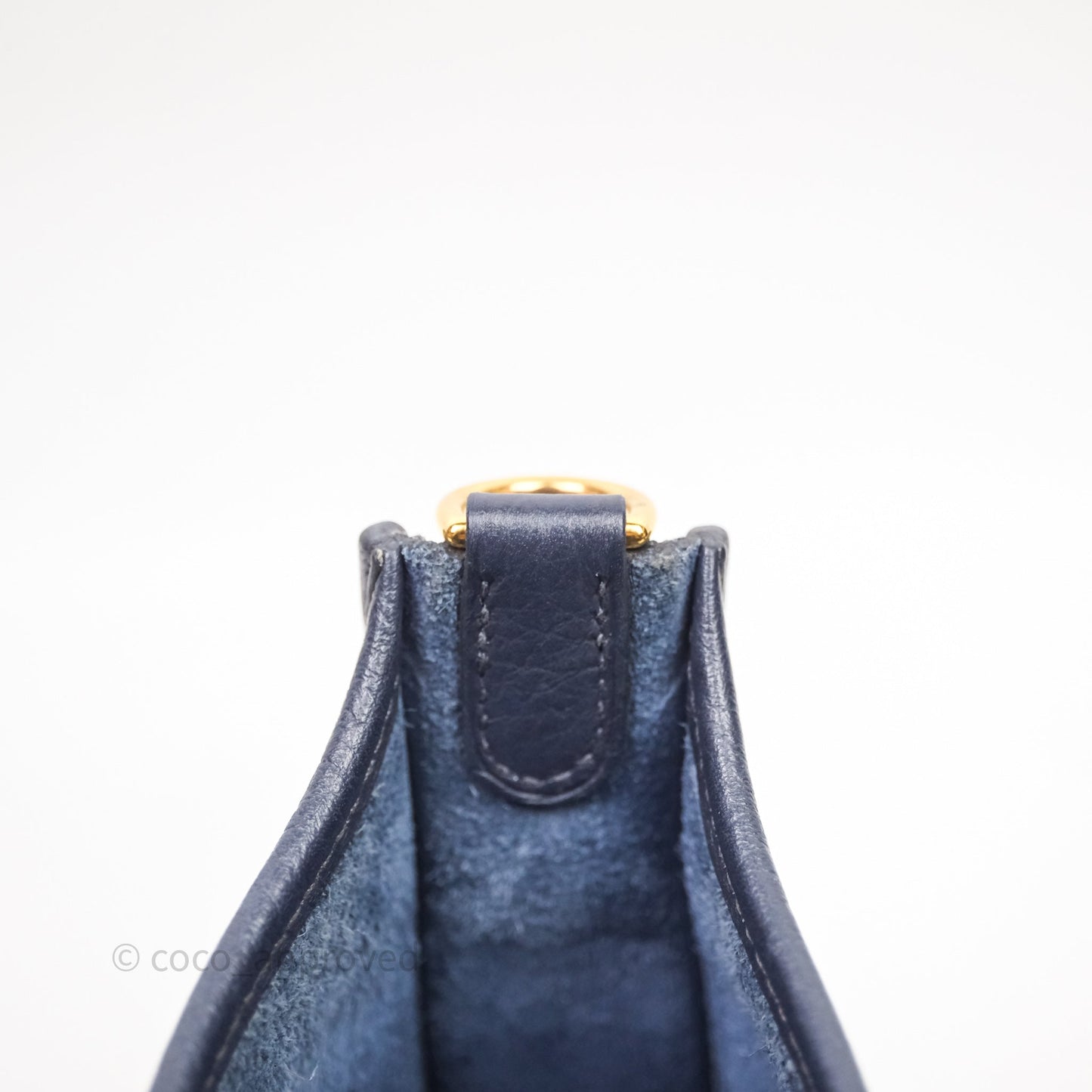 Hermès Mini Evelyne 16 Bleu Nuit 2Z Clemence Gold Hardware