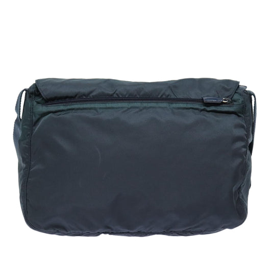 Luxury Prada Shoulder Bag Nylon Navy Silver  87144