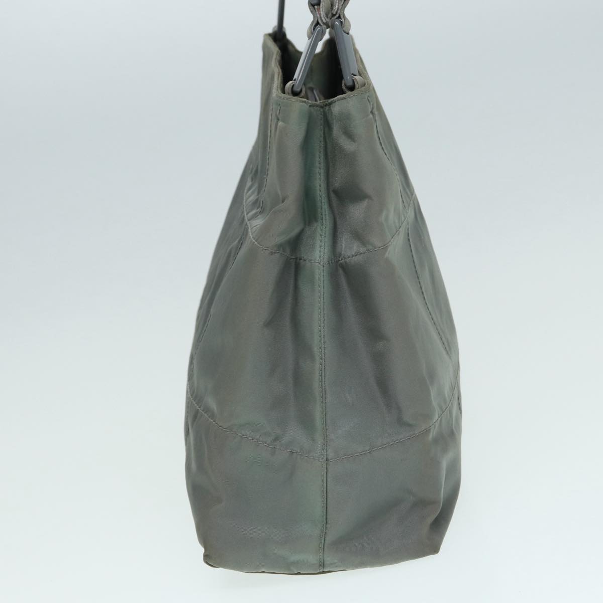 Luxury Prada Tote Bag Nylon Gray Silver  87148