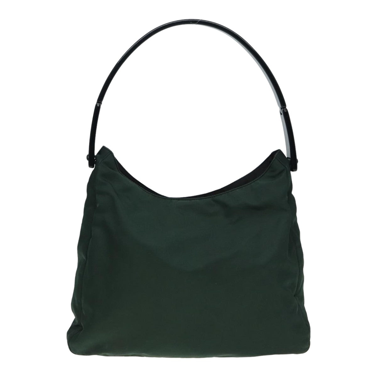 Luxury Prada Shoulder Bag Nylon Khaki Silver  87162