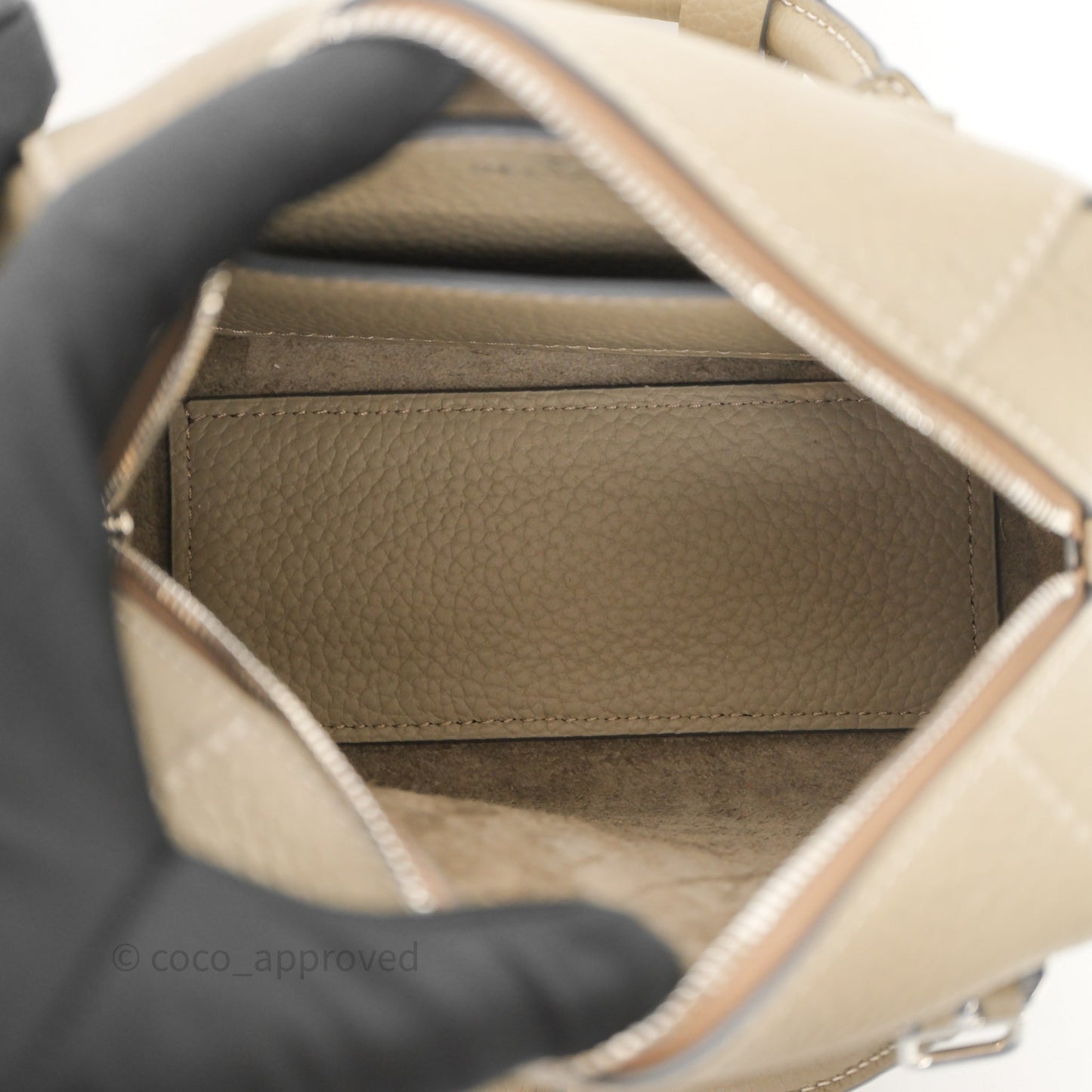 Delvaux Cool Box Nano Ivory Taurillon Soft Grained Calfskin Palladium Hardware
