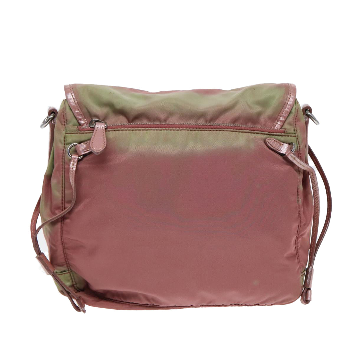 Luxury Prada Shoulder Bag Nylon Pink Silver  87190