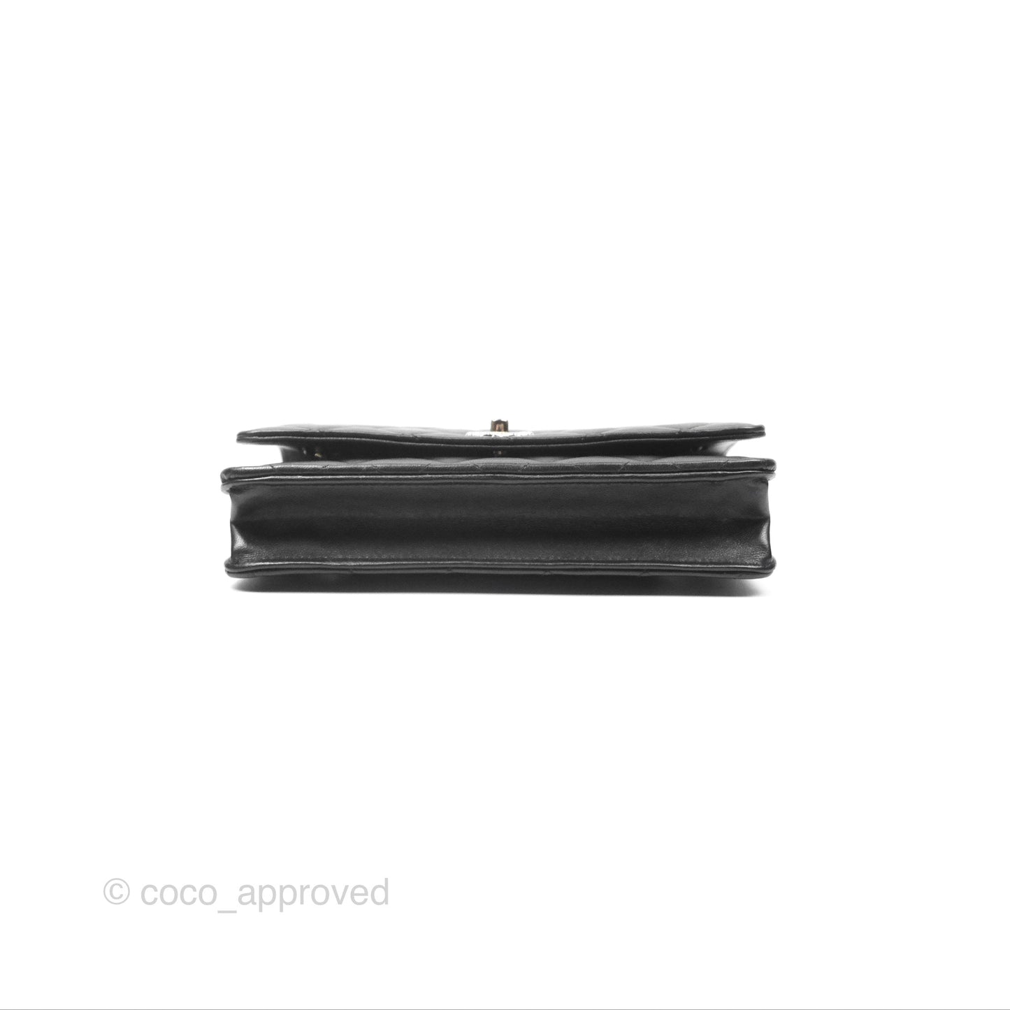 Chanel Camellia Handle WOC with Chain Black Lambskin 23K