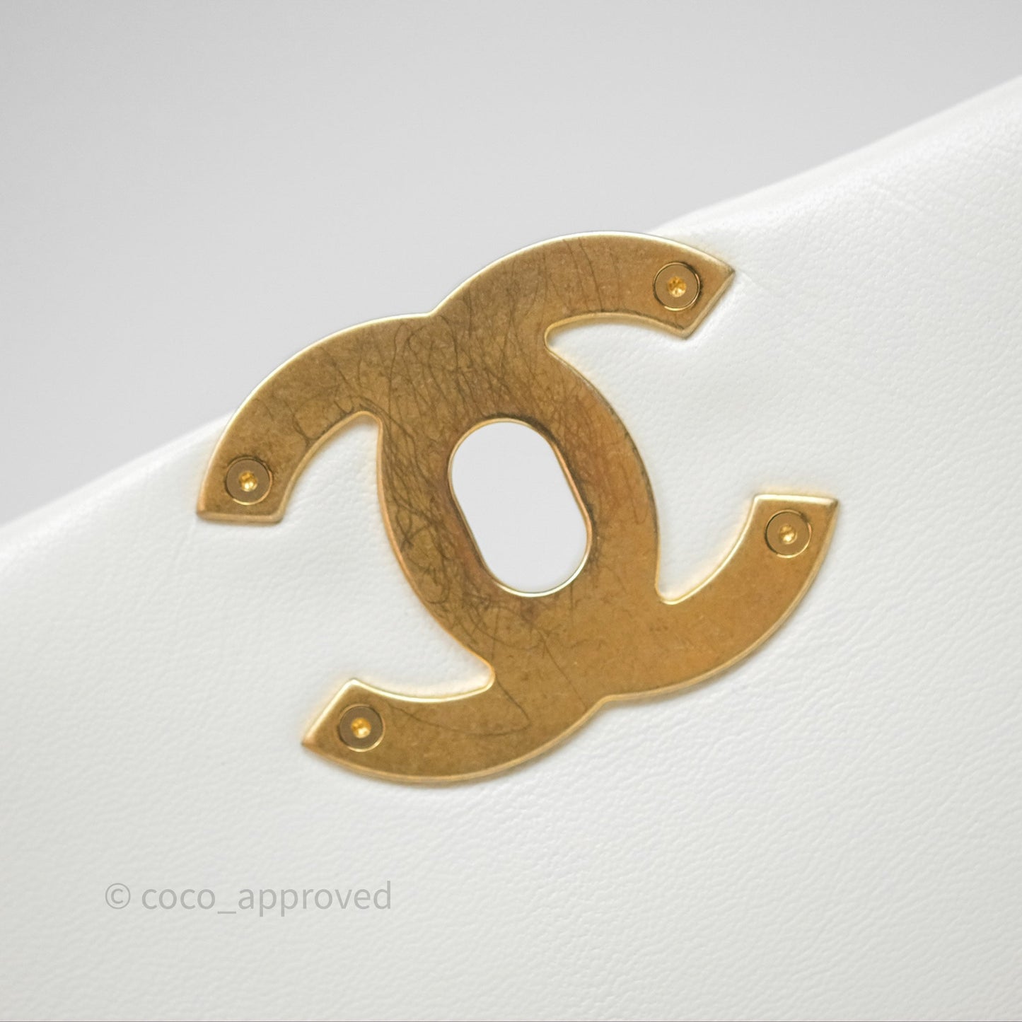 Chanel 19 Small White Mixed Hardware
