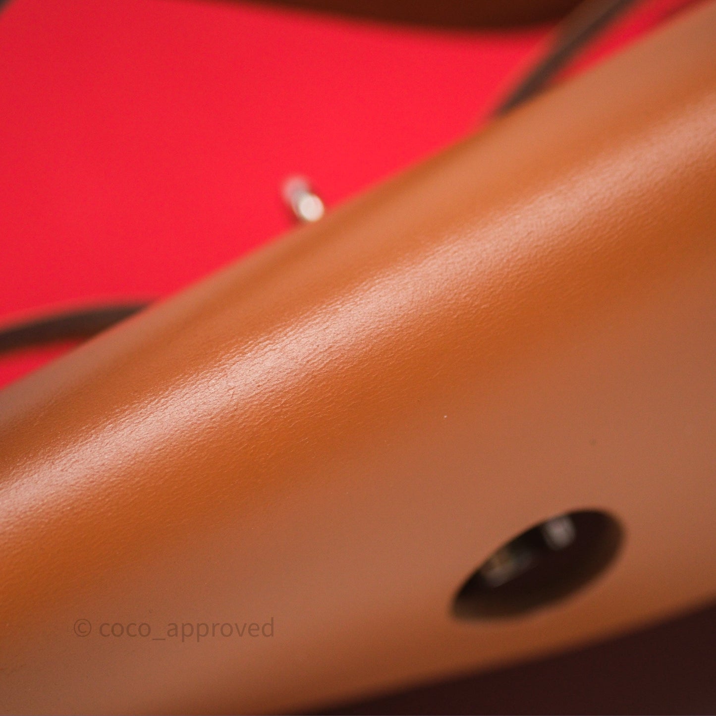 Hermès Herbag Zip 31 Red/Natural Canvas Palladium Hardware