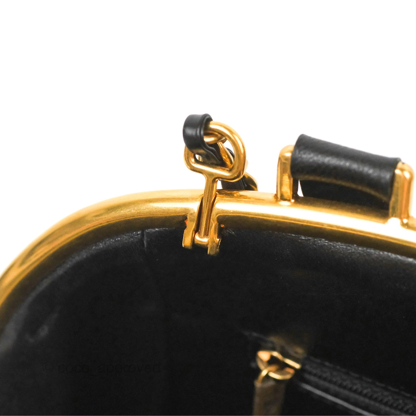 Chanel Paris Rome Colosseum Lock Bag Black Calfskin Antique Gold