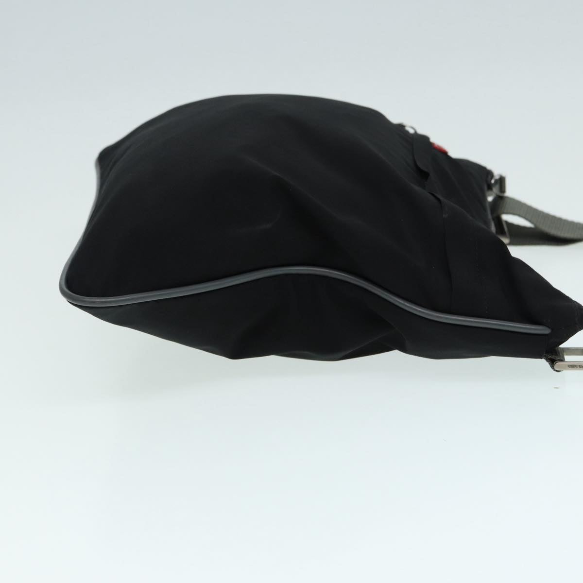 Luxury Prada Sports Shoulder Bag Nylon Black Silver  87244