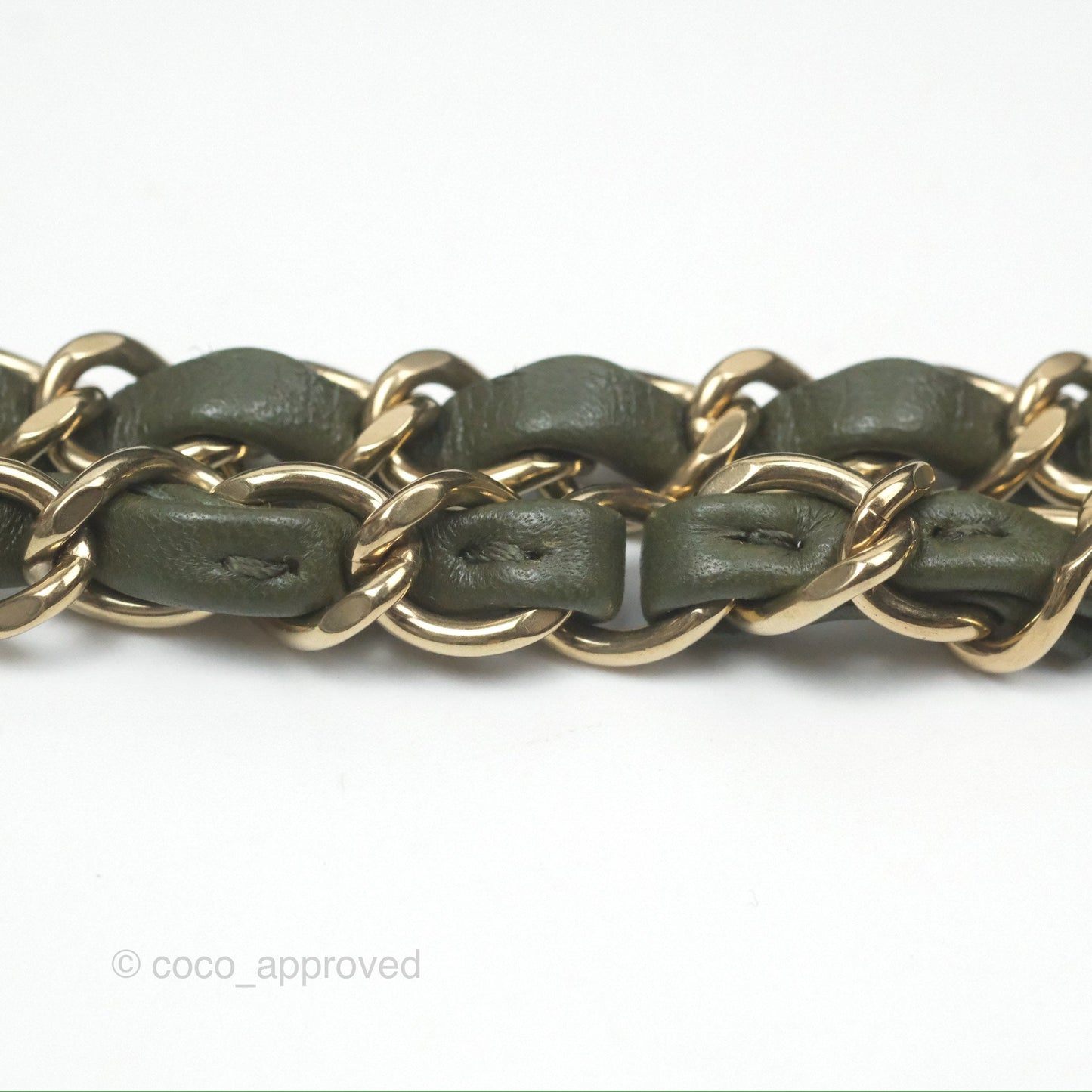 Chanel Classic M/L Medium Flap Quilted Lambskin Army Green Gold Hardware