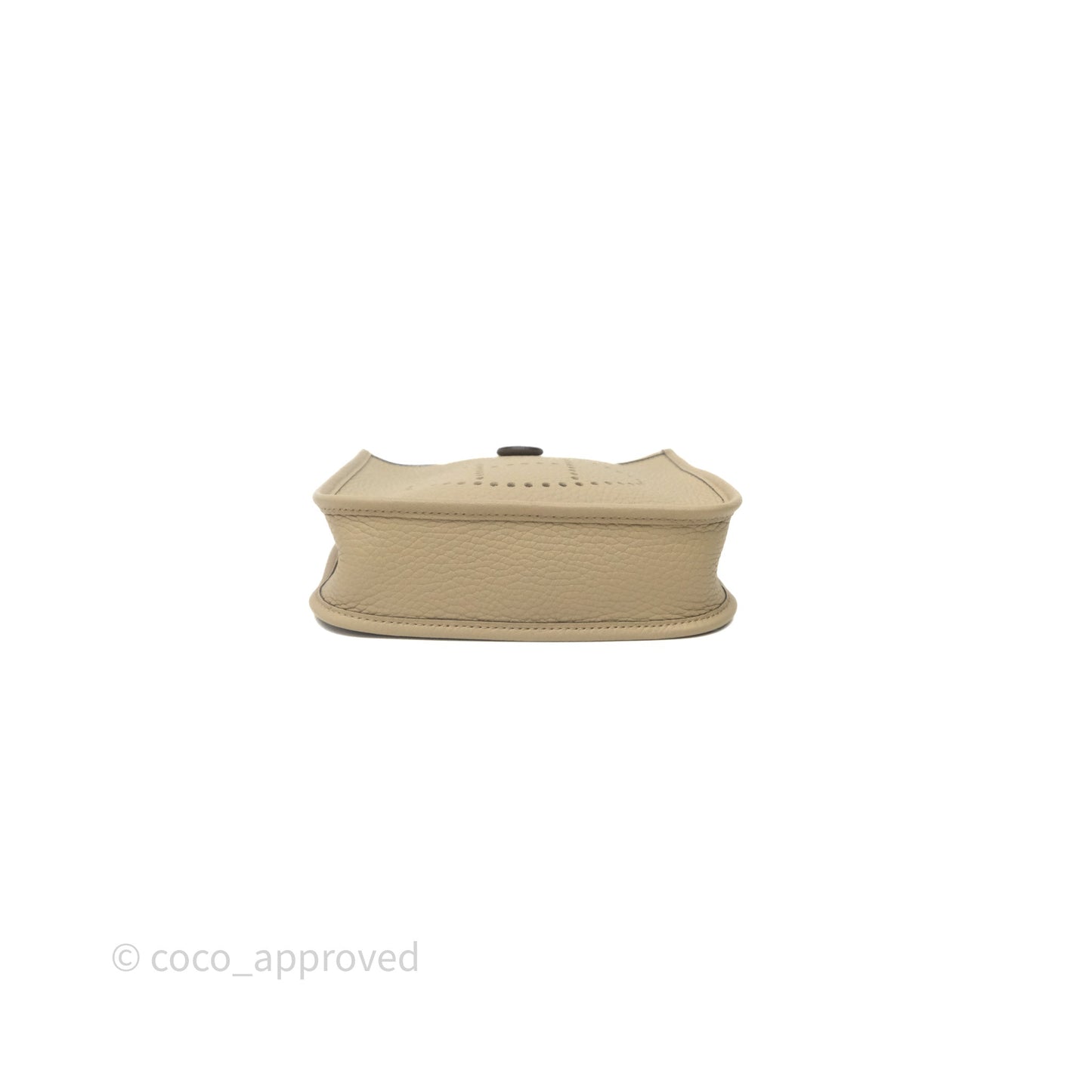 Hermès Mini Evelyne 16 Beige Marfa 8Q Clemence Gold Hardware