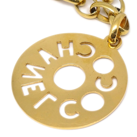 Luxury Chanel Jumbo Cutout Logo Necklace