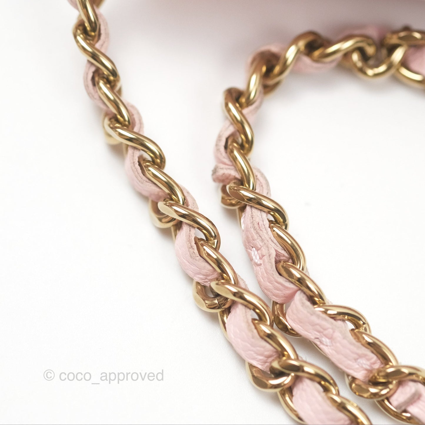 Chanel Quilted Classic Wallet on Chain WOC Pink Caviar Gold Hardware